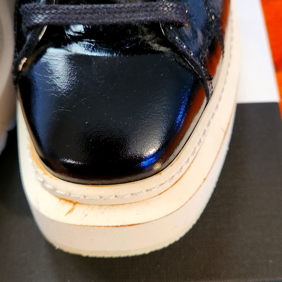 Manuel Barcelo black platform lace leather black shoes - Picture 5 of 6